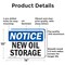 Signmission New Oil Storage, 14 in W x Rectangle, Aluminum OS-2PACK-NS-A-1014-L-14333 - alternate 7